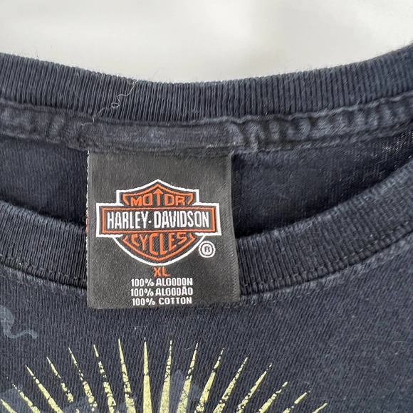 Vintage Harley Davidson Short Sleeve Tshirt Black Cancun Mexico Women's XL - Picture 3 of 5